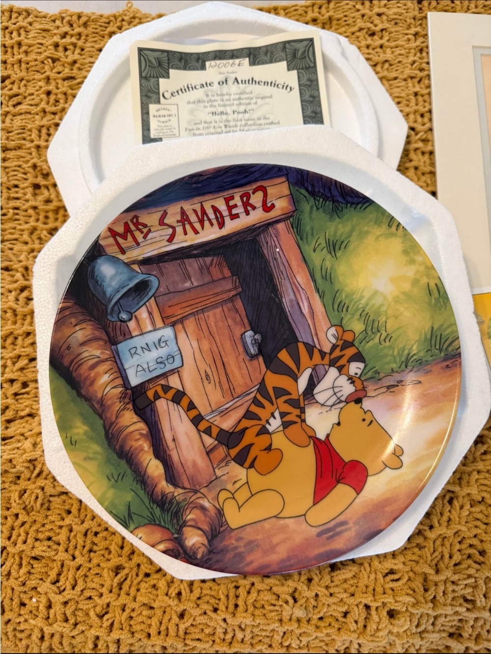 Winnie the Pooh & Tigger Decorative Plate - Colorful Illustration